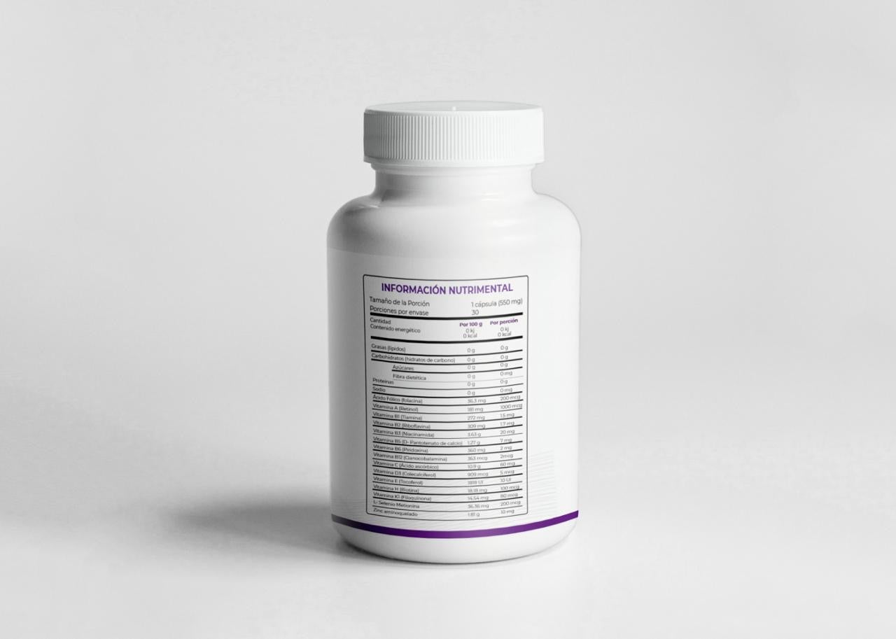 Dermanz Nutrición Capilar Suplemento Premium Frasco con 30 cápsulas